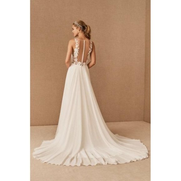 BHLDN Jenny Yoo Elinor Wedding Gown Size 6 NEW - Picture 2 of 16